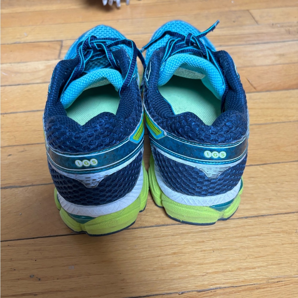 ASICS Women’s Blue and Green Running Shoes - Picture 4 of 7